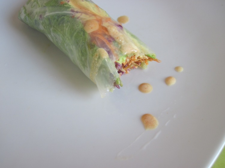 rouleau vegan avec sa sauce